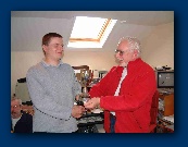 SMRCC trophy to Winner Dave Peacock