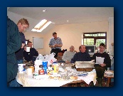 Chef David Ward centre, Roger Thawsley hidden station B to left