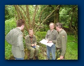 Phil Cunningham's team and Brian Bristow near the southern transmitter